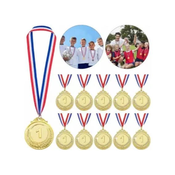 Medallas De Cinta Metálica De Oro/plata/bronce, 18 Medallas