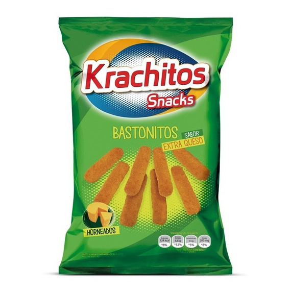 Krachitos Bastonsitos Extra Queso Snacks X300 Grs