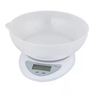 Balança De Cozinha Digital 5kg Alta Precisão Dieta Nutrição Capacidade Máxima 5 Kg Cor Branca