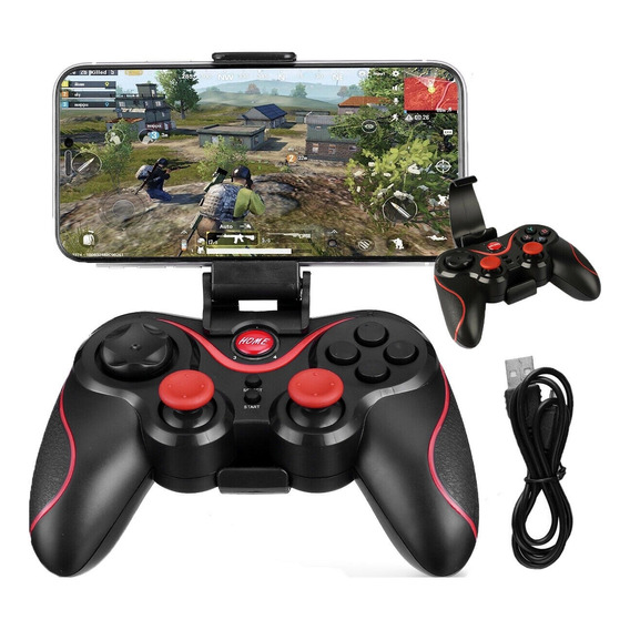 Control Gamepad Mando Bluetooth Android Pc Con Soporte