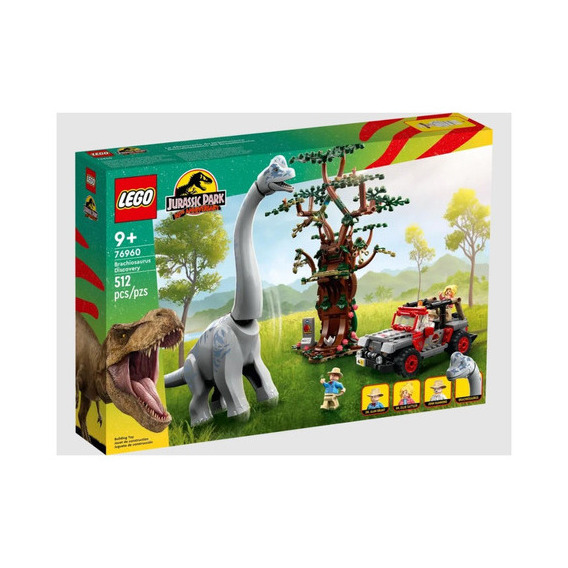 Lego Jurassic World Descubrimiento Del Braquiosaurio 76960 Cantidad de piezas 512