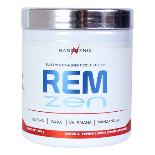 Rem Zen Suplemento Sabor Pepino Glicina Valeriana 300 G Sabor Pepino Limón