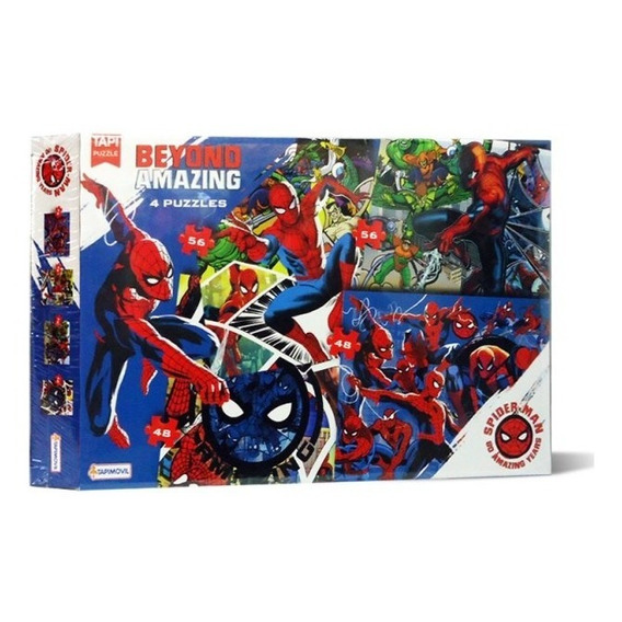 Rompecabezas Hombre Araña 4 En 1 Puzzles Tapimovil Vsp03313