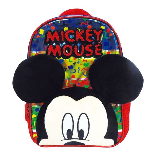 Mochila Espalda Mickey Peluche 12p Cresko Sharif Express 241 Color Rojo