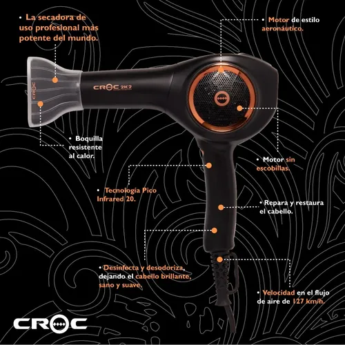 Secadora de cabello croc hot sale