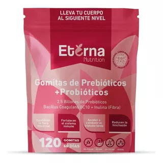 Gomitas De Probiótico Y Prebiótico  Eterna Nutrition  120 Gomitas  Sabor Berries (2 Meses)