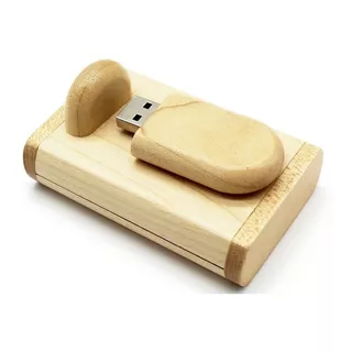 Memorias Usb Personalizadas En Madera De 32 Gb + Caja