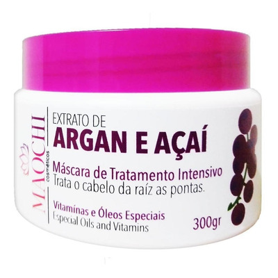 Máscara De Tratamento Extrato De Árgan E Açaí 300g Maochi