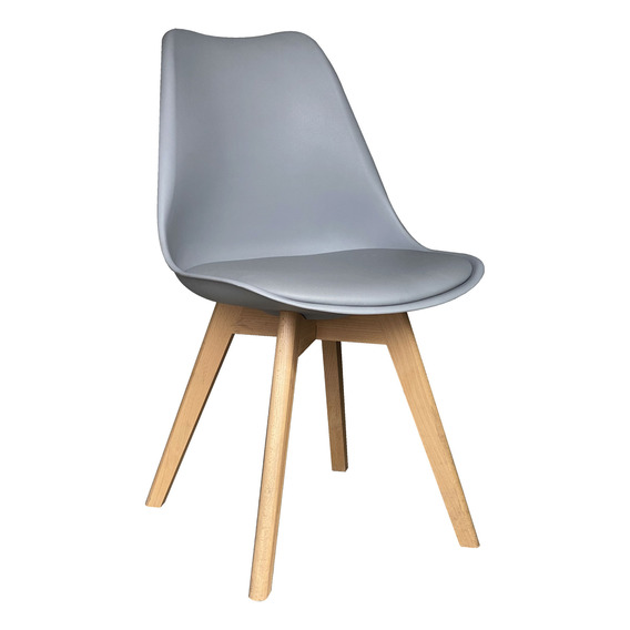 Silla Tipo Eames Tulip Asiento Acolchado Minimalista