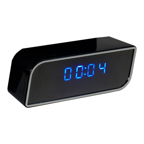 Reloj Cámara Escondida Espía Oculta Wifi Alarma Movimiento Color Negro