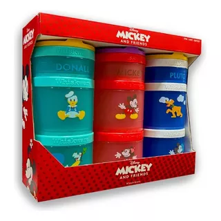 Whiskware Mickey Combo Snack Pack Lunch De Colores Color Rojo