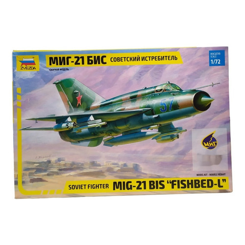 Zvezda 7259 Mig 21 Fishbed Maqueta 1/72 Ruso Para Armar Caza