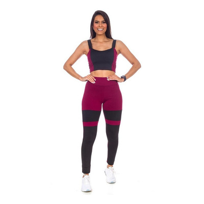 Calça Legging Recorte Vinho 