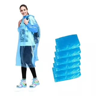 50 X Pilotines Poncho Pvc  P/ Lluvia Descartables