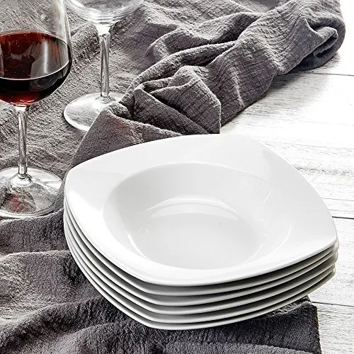 Plato Sopero Cuadrado Loza Profesional Restaurante 9 Pulgada