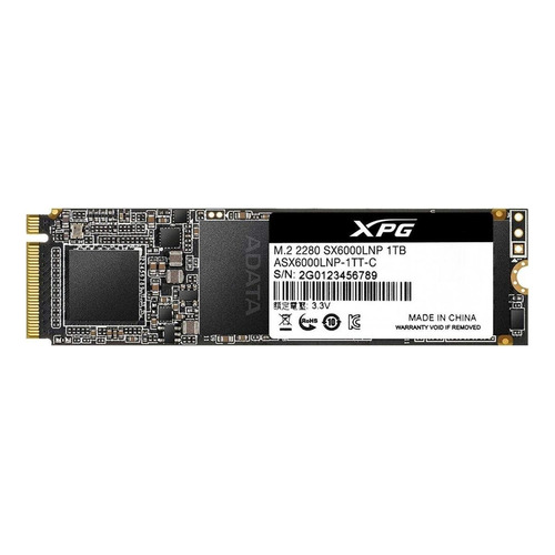 Disco sólido SSD interno XPG SX6000 Lite ASX6000LNP-1TT-C 1TB