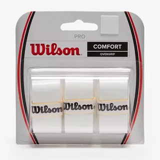 Overgrip Wilson Pro Comfort Cartela C/3- Branco- R. Federer