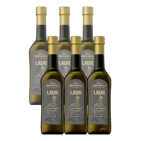 Aceite De Oliva Extra Virgen Laur Gran Mendoza 500cc X6uni.