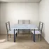 Juego Comedor Living 4 Sillas Mesa Set Rectangular - Milenio Gris / Negro