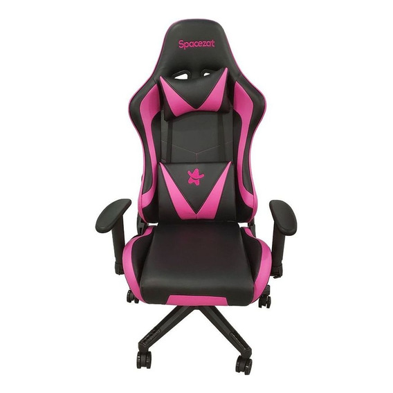 Silla Gamer Pro Reclinable 180 Reposapies Rosa Spacezat