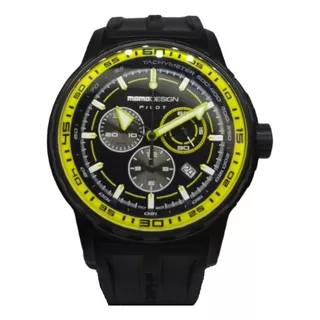 Reloj Momo Pilot Chronografo Amarillo