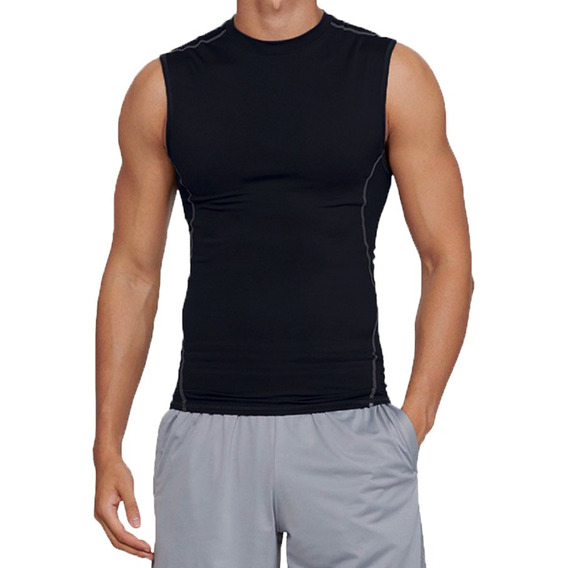 Playera Licra Deportiva Gym Casual Sin Mangas Slim Fit