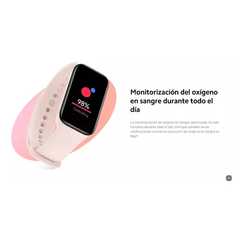 Xiaomi Smart Band Mi Band 8 Active 1.47 5atm Malla Rosa Color de
