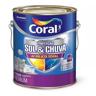 Tinta Proteção Sol E Chuva Coral Colar Prata 3,6l