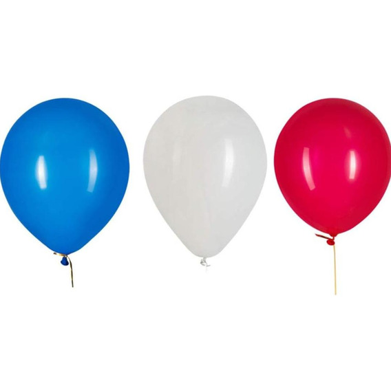 Globos Latex Tricolor Fiestas Patrias Pack 100 Unds Biodegra