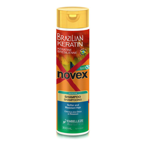 Shampoo Keratina Brasileña Novex Pelo + Suave Resistente