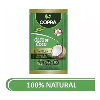 Óleo De Coco Extra-virgem Sachê 15ml Produto Vegano Natural