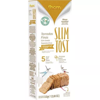 Torrada Slim Tost Integral Com Grãos 110g