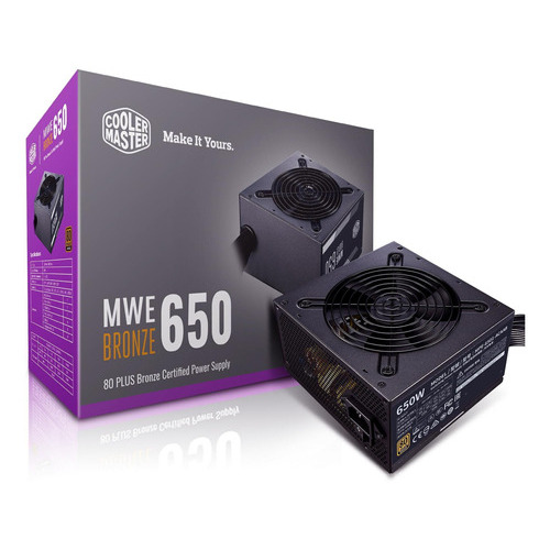 Fuente Gamer 650w Cooler Master 80 Plus Bronze 