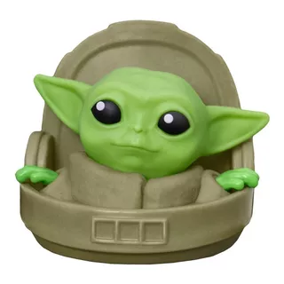 Luminária Abajour Disney Star Wars Baby Yoda Usare Cor Da Cúpula Verde-claro Cor Da Estrutura Marrom-claro