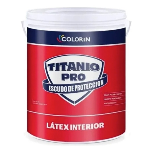 Colorín Titanio Pro Interior pintura látex antihongo 20L color blanco