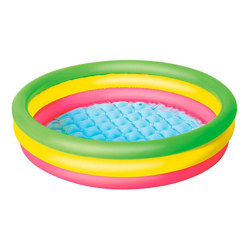 Pileta Inflable Redonda 100x22, Piso Blando, Sun Club 12875 Color Multicolor