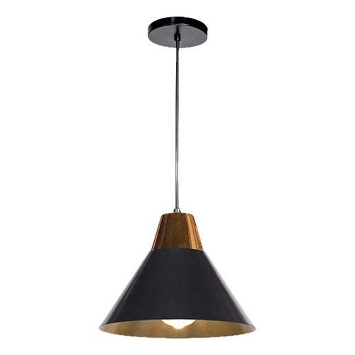 Luminario Colgante Maxxi Metal Negro/cobre 127/240v Color Negro