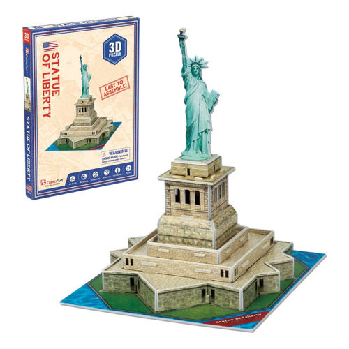 Rompecabezas Cubicfun Estatua De La Libertad New York 31 Pz