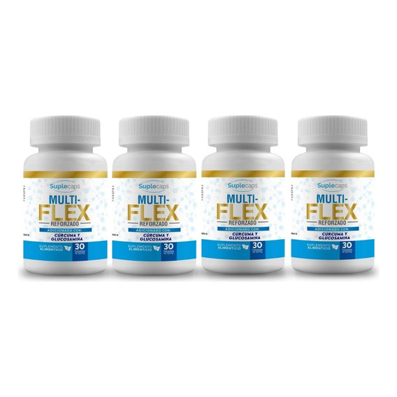 Pack 4 Multiflex Reforzado Con Acido Hialuronico 30 Tabletas