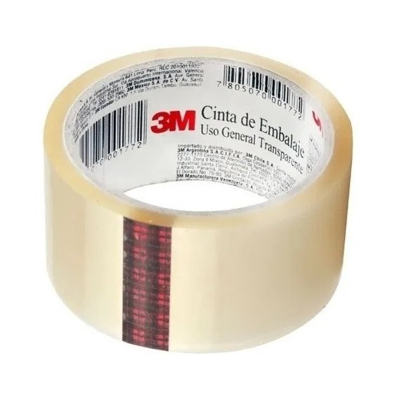 Pack 6 Cintas De Embalaje  Transparente Marca 3m