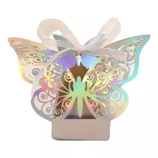 50 Cajas  Láser Mariposa Candy Box Decoración De La Boda