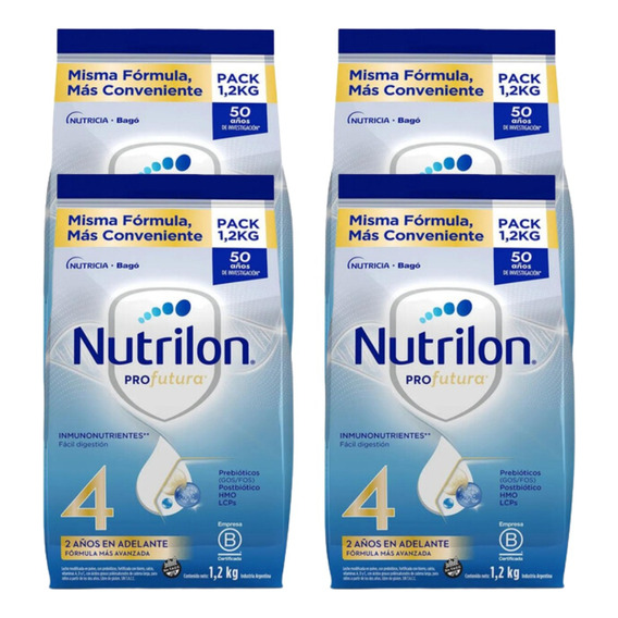 Nutrilon Profutura 4 Bolsa 1.2kg Leche Pvo X 4 Uni