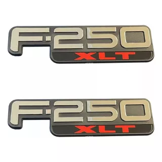 Par Emblema F250 Xlt Lateral Do Paralama Modelo Original