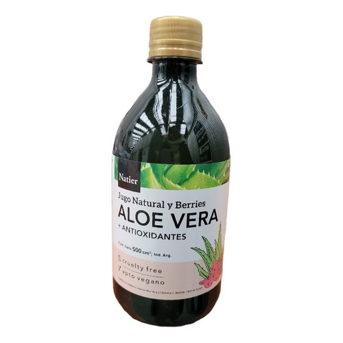 Natier Aloe Vera Bebible De Berries Aumenta Defensas 500 Cc Sabor Neutro