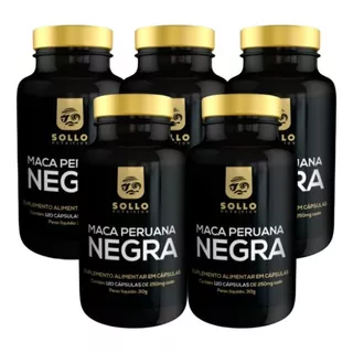 5x Maca Peruana Negra - 120 Cápsulas (compra 4, Ganhe 1)