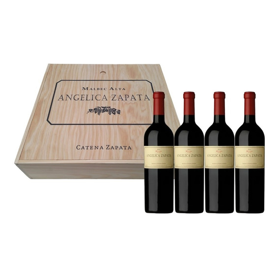 Vino Angelica Zapata Malbec Caja X 4 Un - Full