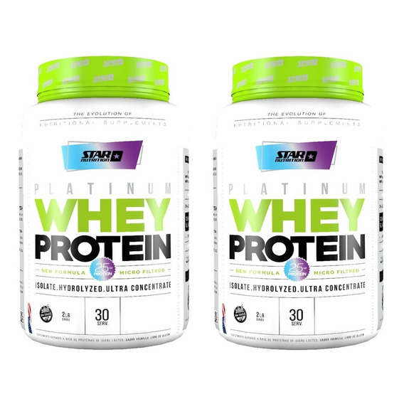 Premium Whey Protein 2 Lb 2x1 Star Nutrition Proteina Concentrada