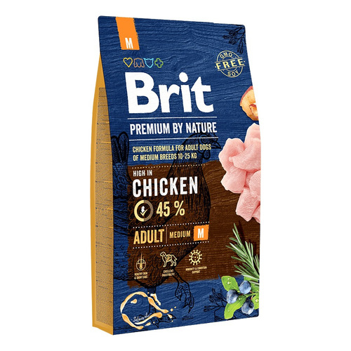 Alimento Brit Brit Premium by Nature Adult Medium para perro adulto de raza mediana sabor pollo en bolsa de 15kg