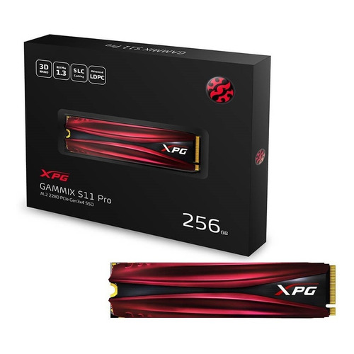 Unidad De Estado Solido Ssd Xpg M.2 Gammix S11 Pro 256gb Color Rojo