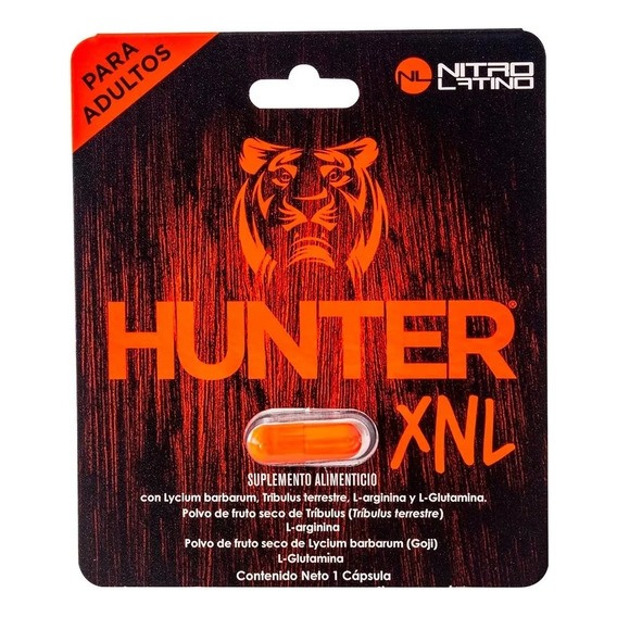 Hunter Xnl 500mg C/1 Cápsula / Potencia Rendimiento Sexual